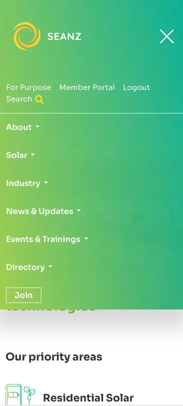 Mobile menu - open