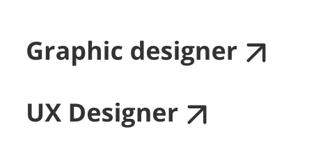 How anchor links will appear when given Arrow Link styling
