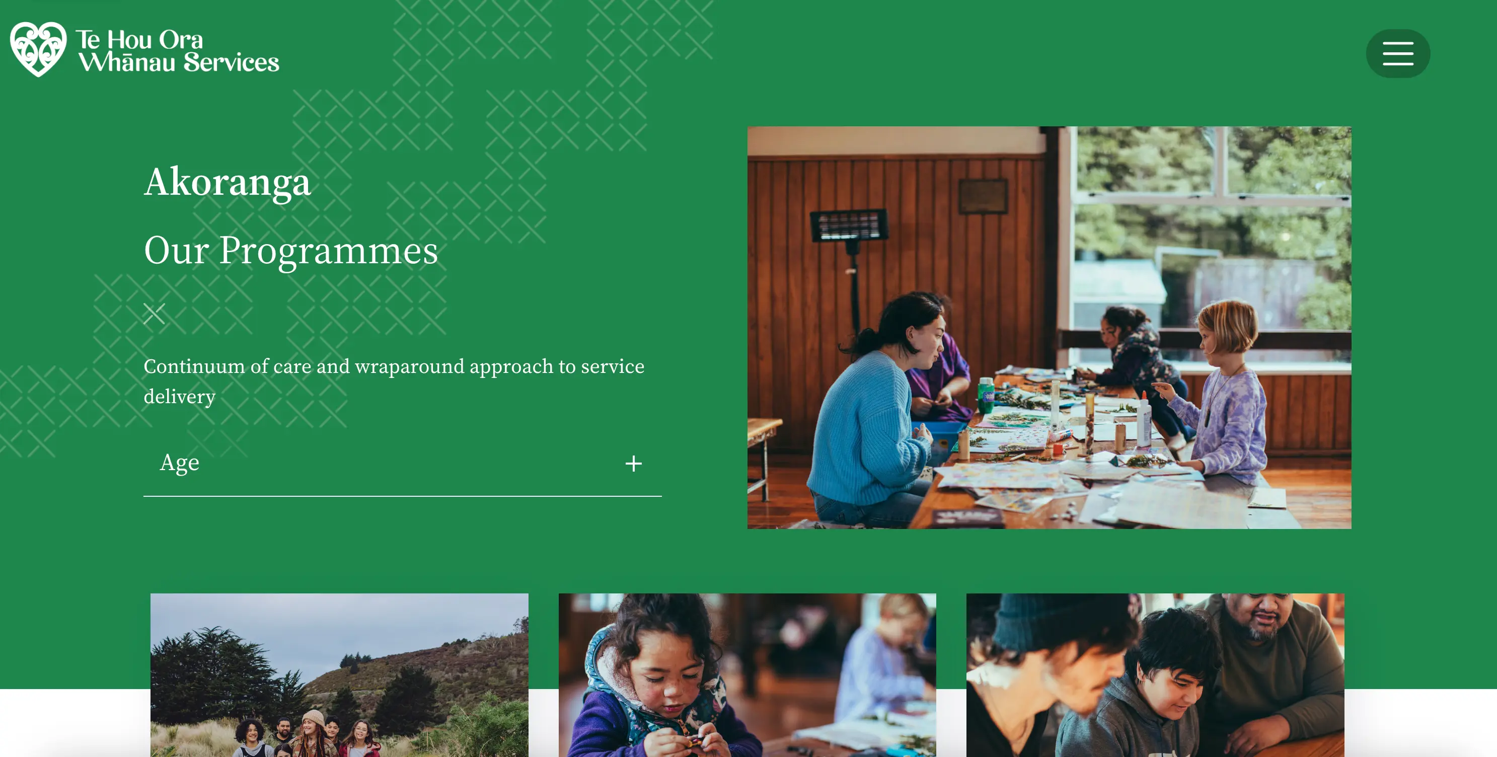 Pattern at top of programmes page