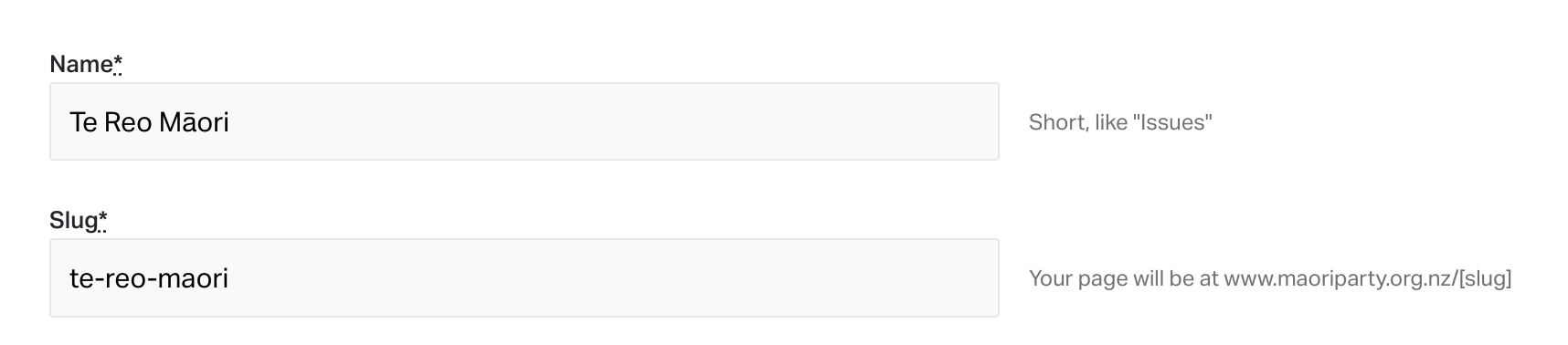 We recommend adding in an 'a' in place of the underscore that NationBuilder uses in place of the 'ā'.