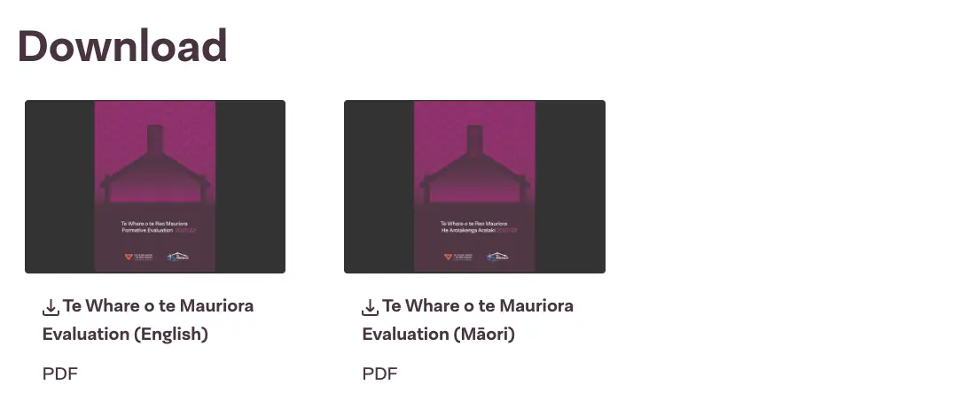 Screenshot of the example Download section for scenario described above.