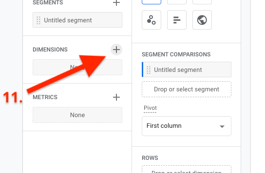 click + to add a new Dimension