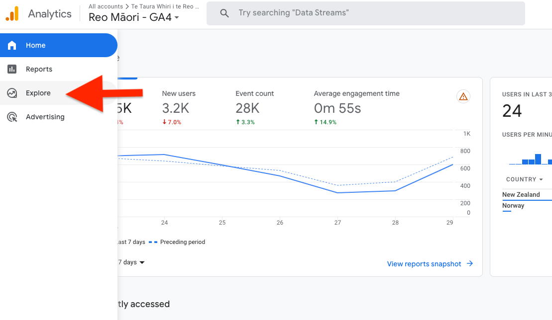 Navigate to Explorations