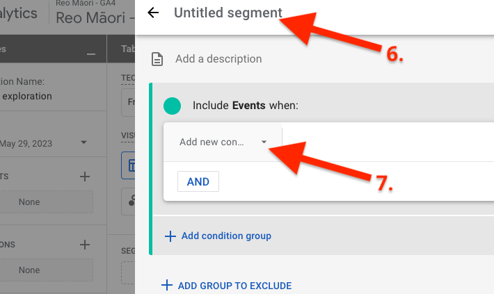 Name then Add New Condition